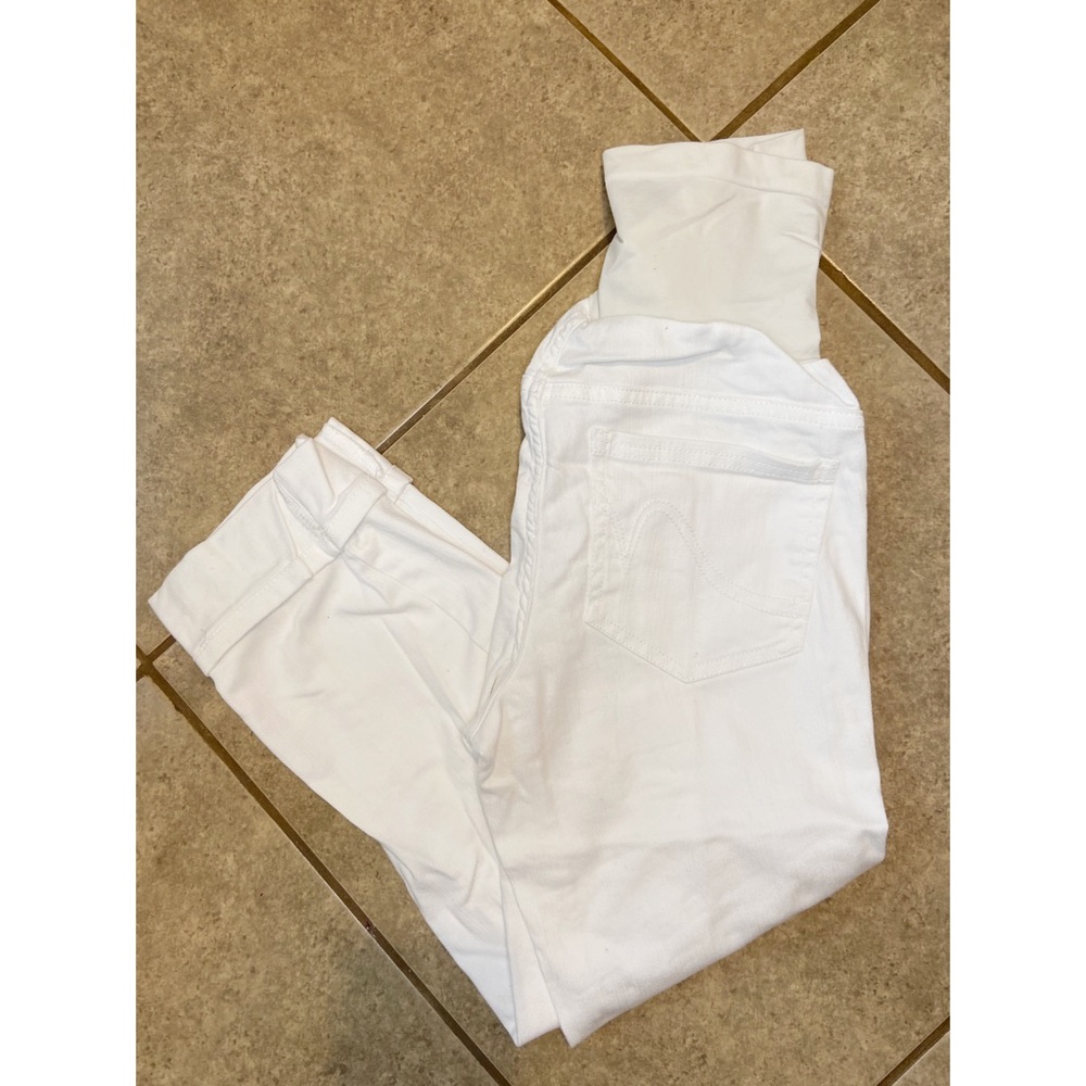 Cropped maternity jeans